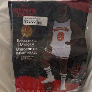 Netflix Stranger Things Basketball Costume with Orange and White